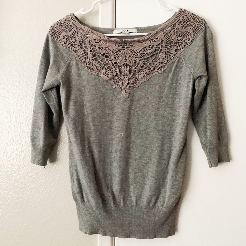 Fitted lace sweater 🖤